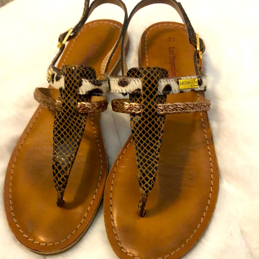 Animal Printed French Sandal made in St Tropez